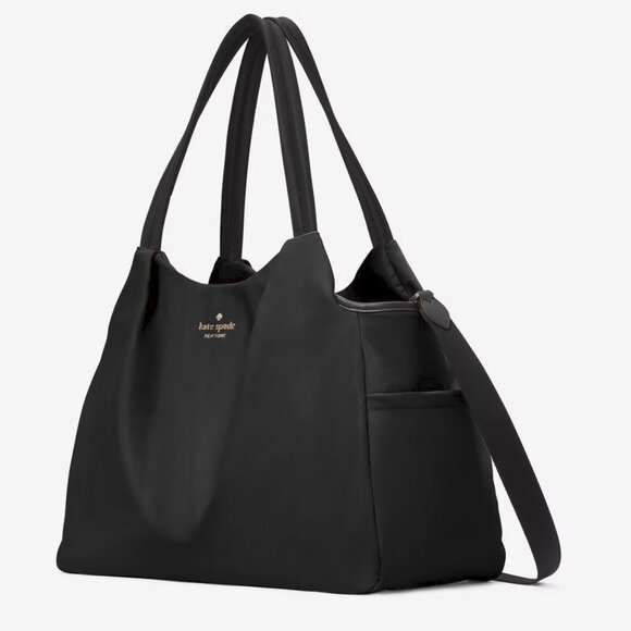 Kate Spade Chelsea Large Baby Diaper Bag Tote in Black with Changing Pad - Picture 3 of 7